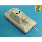 Aber German 128mm Barrel for E-100 Heavy Tank Krupp Turret (Trumpeter)