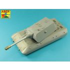 Aber Set of barrels for German Heavy tank E-100 15cm KwK L/37 /w muzzle brake, 7,5cm KwK L/24  (Dragon)