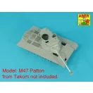 Aber Models 90 mm M-36 tank barrel T-shaped Muzzle Brake with mantlet cover for U.S. M47 and M48A1 Patton