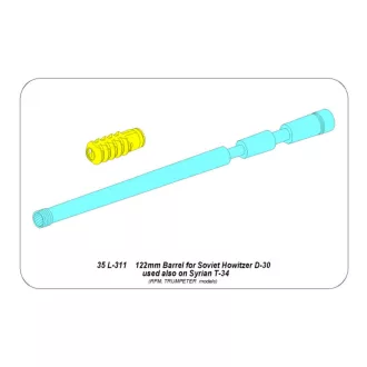   Aber Models 122mm Barrel for Soviet Howitzer D-30 used also on Syrian T-34