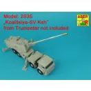 Aber Models 152mm 2A88 barrel to Russian 2S35-1 SPH MSTA-S Koalitsiya-SV