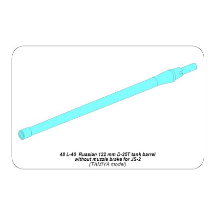 Aber Russian 122 mm D-25T tank barrel for IS-2 (Tamiya)