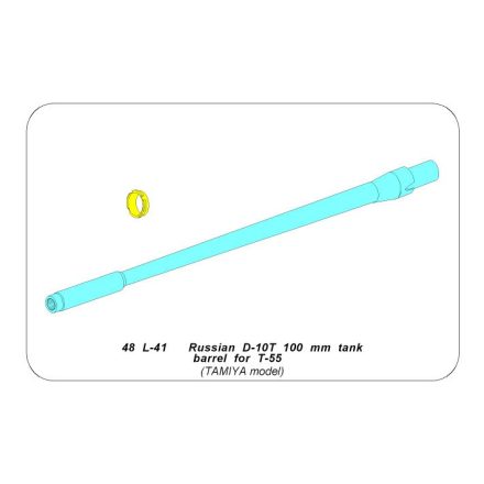 Aber Russian D-10T 100mm tank Barrel for T-55 (Tamiya)