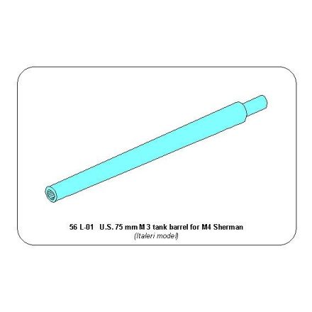 Aber Russian U.S. 75mm M3 tank barrel for Sherman M4 (Italeri)