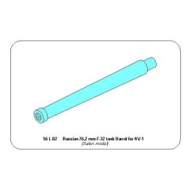 Aber Russian 76,2 mm F-32 barrel for KV-1 (Italeri)