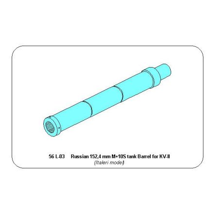Aber Russian 152,4mm M-10S tank barrel for KV-II (Italeri)