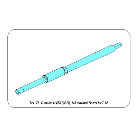 Aber Russian U-5TS (2A20) 115 mm tank Barrel for T-62 (Trumpeter)