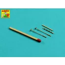 Aber Models Set of 2  barrels for British Browning .303 aircraft machine guns with  flash hiders