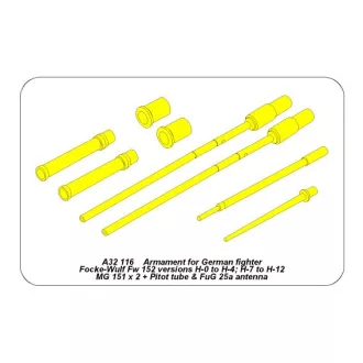   Aber Armament for German fighter Fw-152 versions H-0 to H-4; H-7 to H12