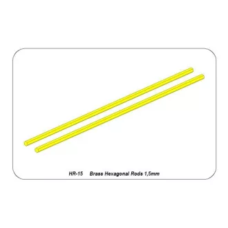Aber Brass hexagonal rods 1,5mm length 245mm x2 pcs.
