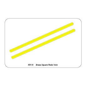 Aber Brass square rods 1,0mm length 245mm x2 pcs.