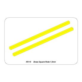 Aber Brass square rods 1,5 mm length 245mm x2 pcs.