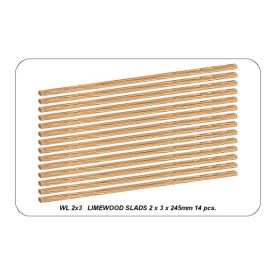 Aber Limewood slats 2 x 3 x 245mm x 14 pcs.