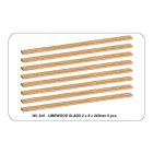 Aber Limewood slats 2 x 8 x 245mm x 8 pcs.