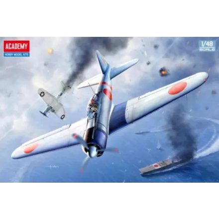 Academy A6M2b Zero Fighter Model 21 “BATTLE OF MIDWAY” makett
