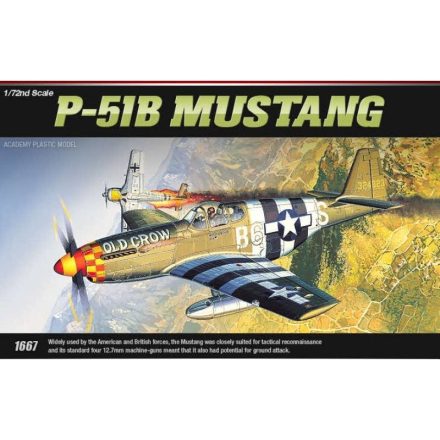 Academy North-American P-51B Mustang 'Old Crow' makett