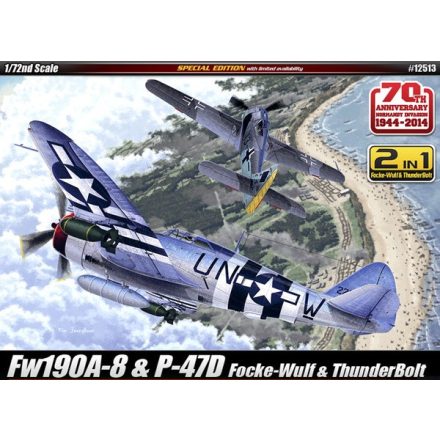 Academy P-47D & Focke-Wulf Fw-190A-8 70th Anniversary Normandy Invasion makett