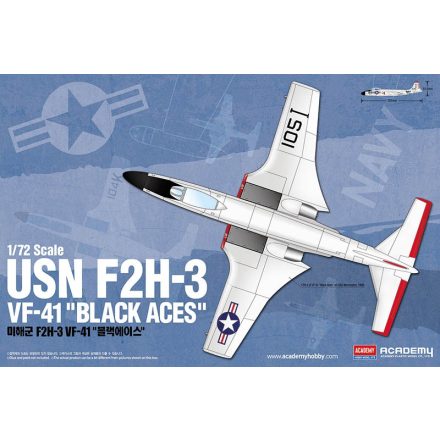 Academy McDonnell F2H-3 Banshee USN VF-41 "Black Aces" makett