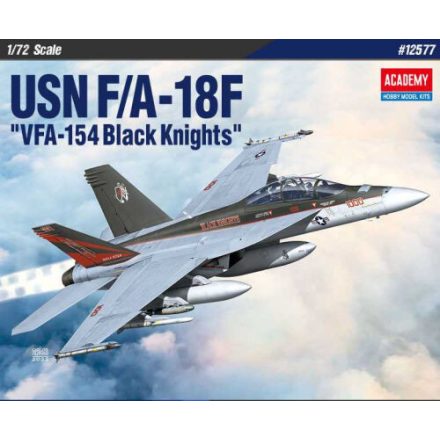 Academy USN F/A-18F VFA-154 Black Knights makett