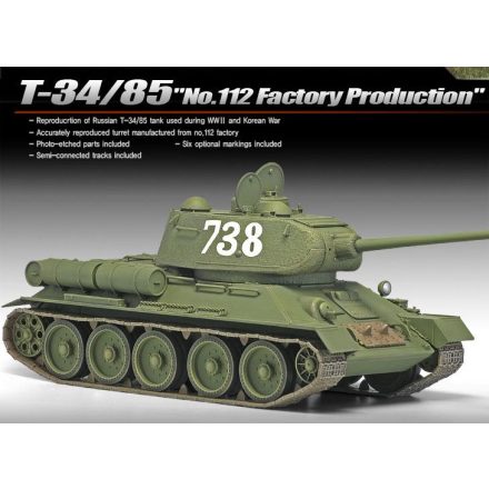 Academy T-34/85 "No.112 Factory Production" makett
