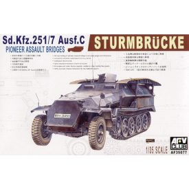  AFV Club German Sd.Kfz.251/7 Ausf.C with Sturmbrucke Assault Bridge makett