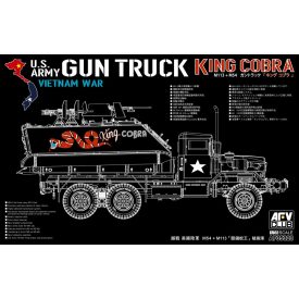   AFV Club King Cobra Gun Truck M54 5ton 6x6 truck carrying armoured M113 hull makett