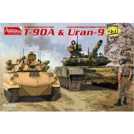 Amusing Hobby Russian Main Battle Tank T-90A & Uran-9 makett