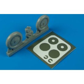   Aires Messerschmitt Bf-109G wheels with paint mask (Hasegawa)