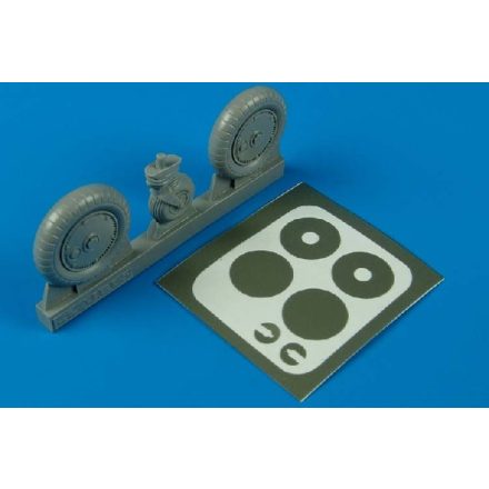 Aires Messerschmitt Bf-109G wheels with paint mask (Hasegawa)