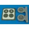 Aires Bf 109E wheels Für Eduard Bausatz kerék készlet