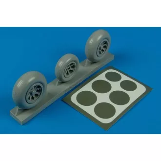 Aires P-38 Lightning wheels & paint masks kerék készlet