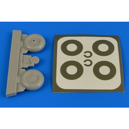 Aires Bucker Bu-131A/Bu-131D wheels & paint masks transverse tread with disc cover (ICM)