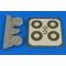 Aires Bucker Bu 131 wheels & paint masks transverse tread with disc cover kerék készlet