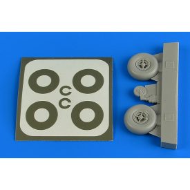   Aires Bucker Bu 131B/Bu-131D open main and tail wheels & paint masks (ICM)