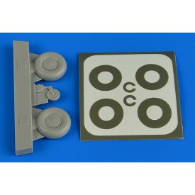   Aires Bucker Bu 131B/Bu-131D covered main and tail wheels & paint masks (ICM)