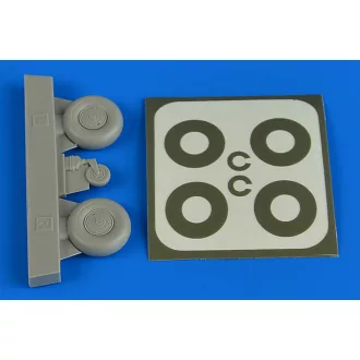   Aires Bucker Bu 131 wheels& paint masks disc cover kerék készlet