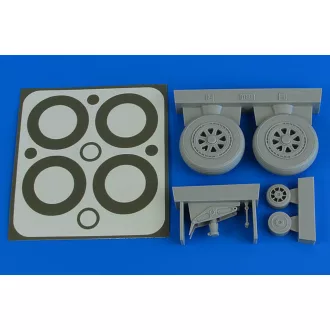   Aires A1H Skyraider wheels & paint masks for Trumpeter kerék készlet