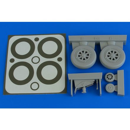 Aires Douglas A-1H AD-6 Skyraider wheels & paint masks (Trumpeter)