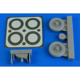   Aires Douglas A-1J Skyraider wheels & paint masks (Trumpeter)