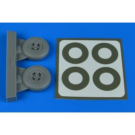   Aires Supermarine Spitfire Mk.IXc wheels (4-spoke) & paint masks (Tamiya)
