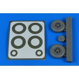   Aires Messerschmitt Bf-108 wheels & paint masks - late (Eduard)