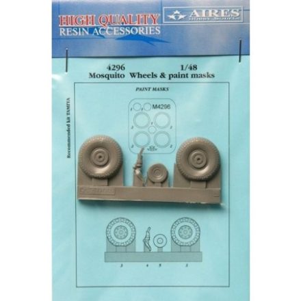 Aires de Havilland Mosquito wheels and paint mask - type B (Tamiya)