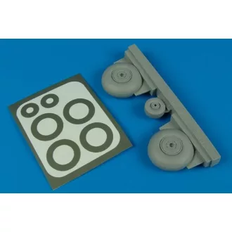 Aires C-47 Dakota wheels & paint masks (TRU) kerék készlet