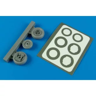   Aires T-28/ Trojan wheels & paint mask f. Rod kerék készlet
