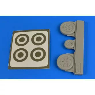 Aires MiG-21 wheels & paint masks for Eduard kerék készlet