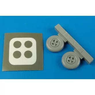   Aires Hurricane wheels & paint masks for Hasegawa kit kerék készlet