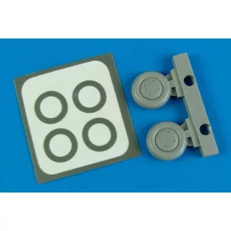 Aires P-40B wheels & paint mask for Airfix kerék készlet