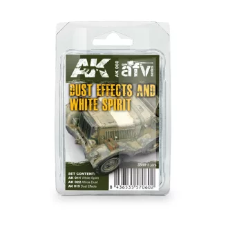 AK Interactive - DUST EFFECTS AND WHITE SPIRIT SET hígító