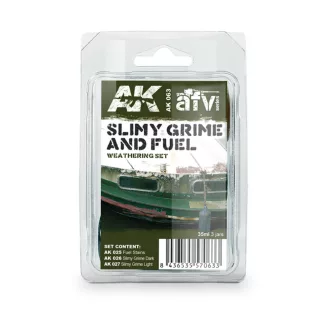 AK Interactive - SLIMY GRIME AND FUEL SET koszoló készlet