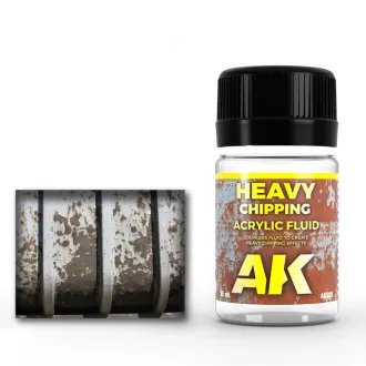   AK Interactive - HEAVY CHIPPING EFFECTS ACRYLIC FLUID makettező effekt